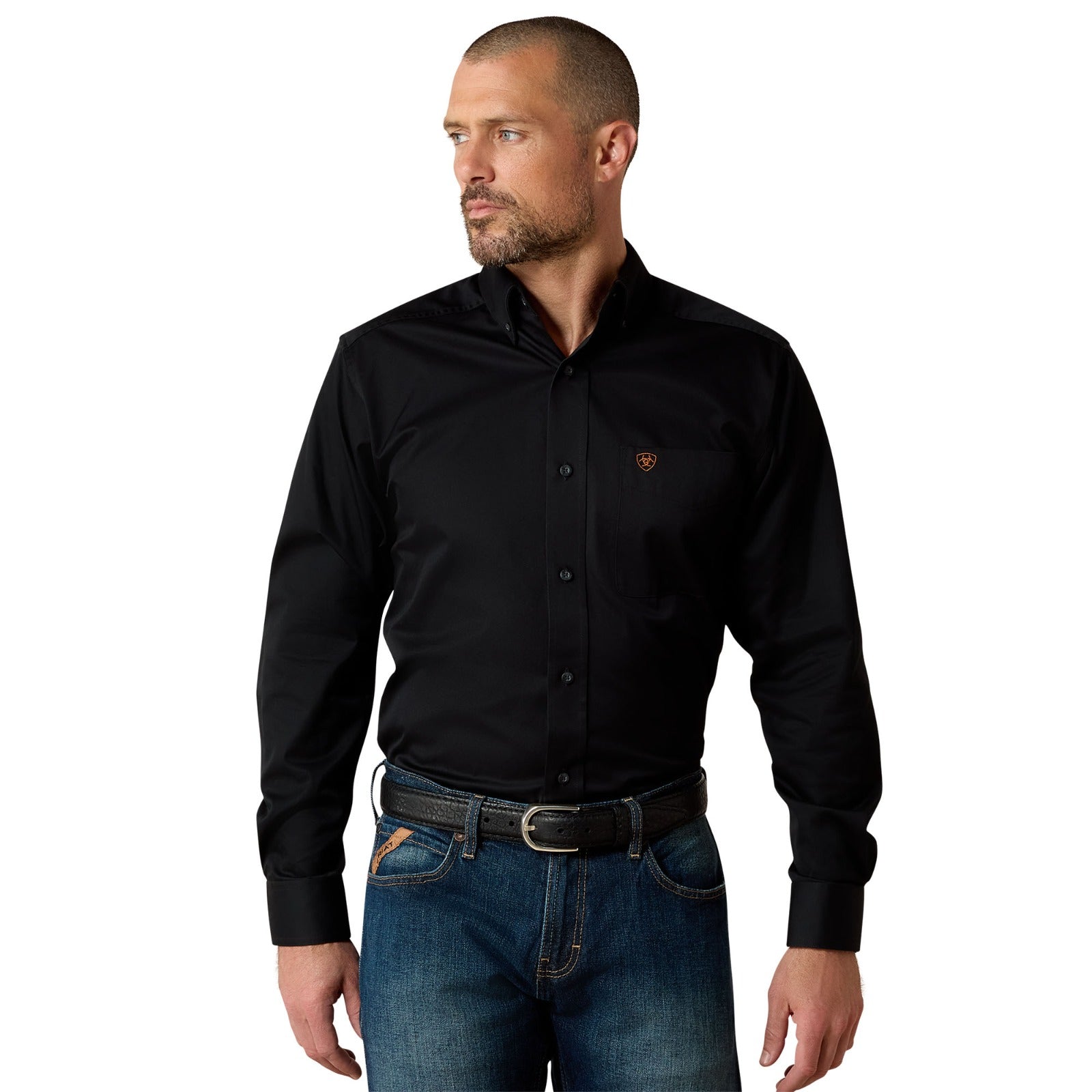 CAMISA ARIAT BASICA BLACK