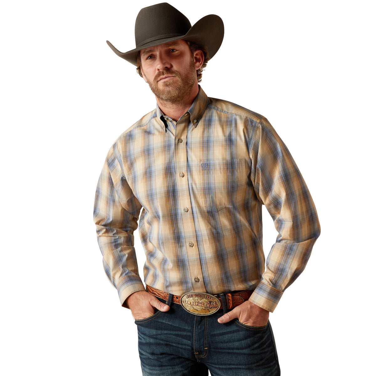 CAMISA ARIAT PRO CASEY LS SHRT KHAKI