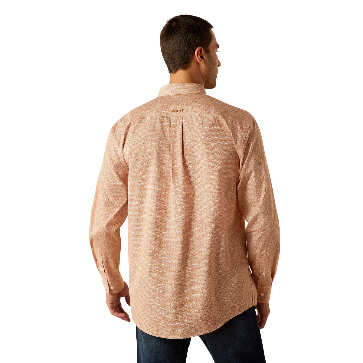 CAMISA ARIAT WF BRYSEN LS SHRT ORANGE
