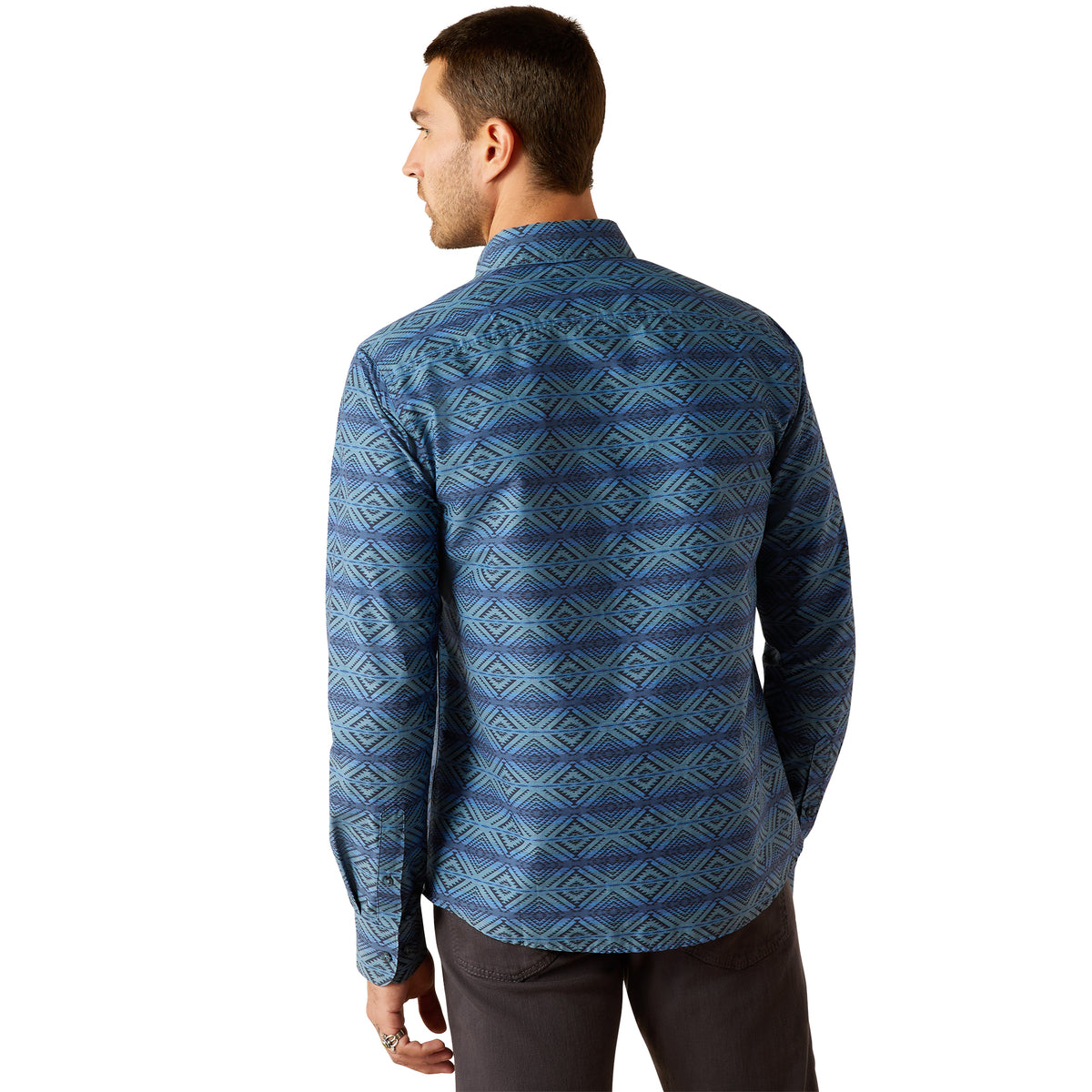CAMISA ARIAT MCKAY MDRN LS SHRT DARK BLUE