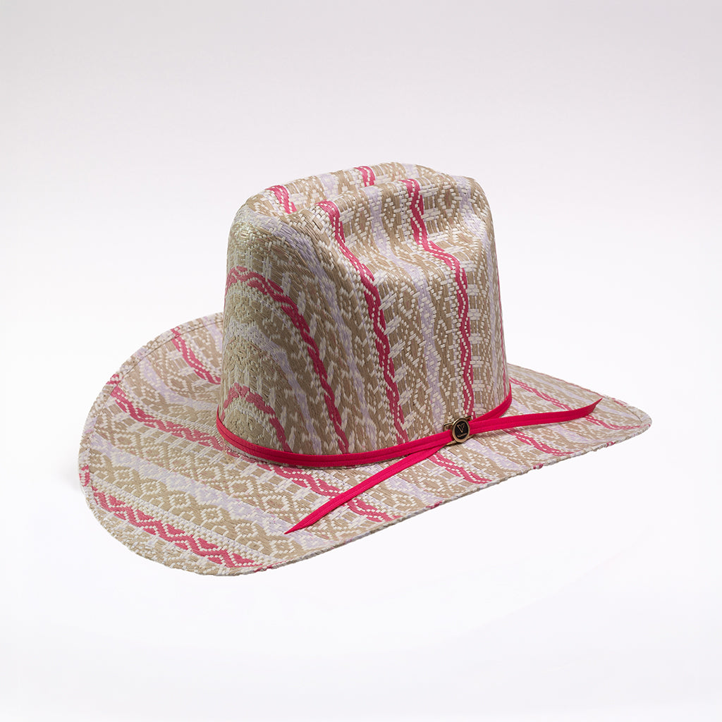 SOMBRERO VALTIERRA TELAR 100X ROSA H/VIEJON 10CM