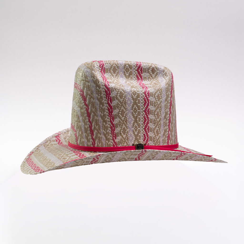 SOMBRERO VALTIERRA TELAR 100X ROSA H/VIEJON 10CM