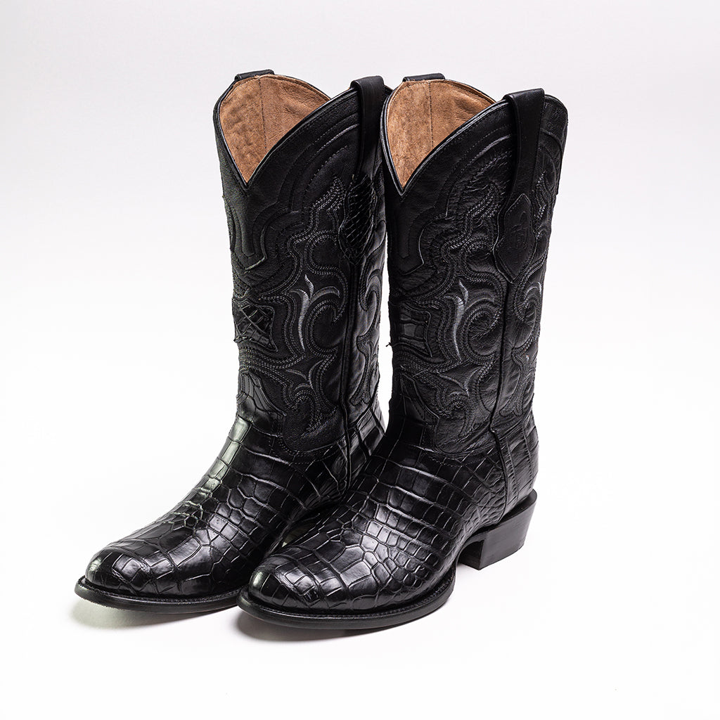 BOTA GOLDRUSH COCODRILO NEGRO HORMA VAQUERA