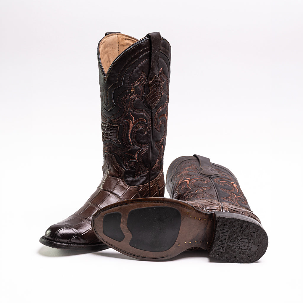 BOTA GOLDRUSH COCODRILO CAFÉ HORMA VAQUERA