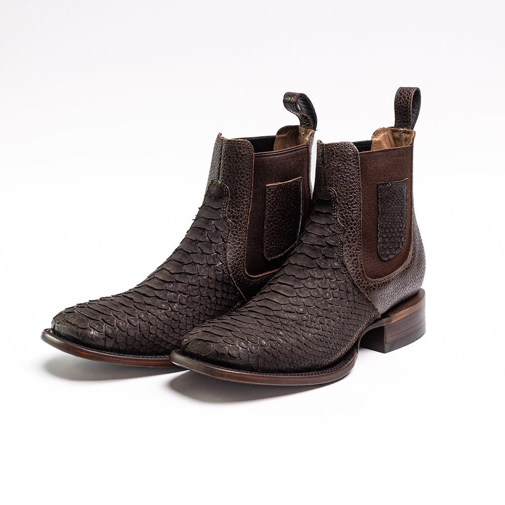 BOTIN GOLDRUSH PIEL DE PITON CAFÉ HORMA BULLDOG