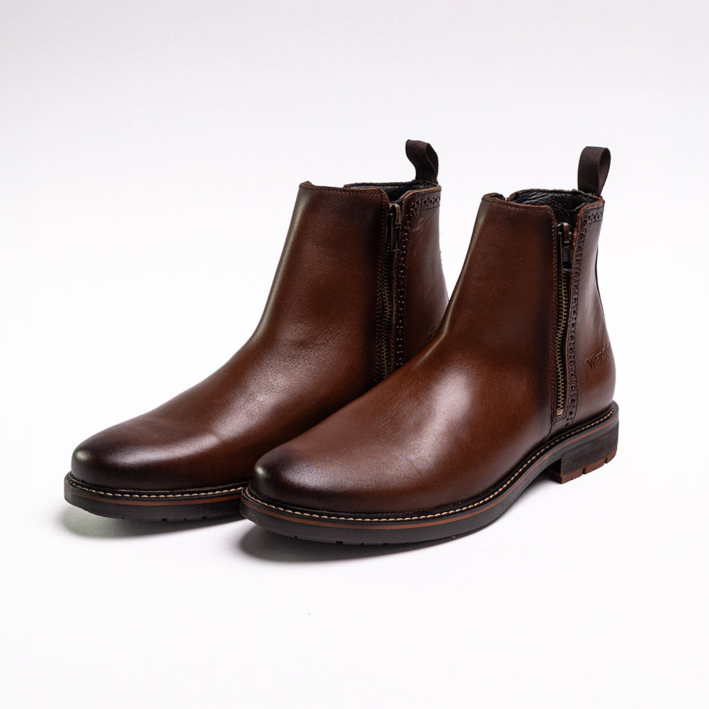 BOTIN WRANGLER COLOR CAFE DOBLE CIERRE PUNTA REDONDA 1415