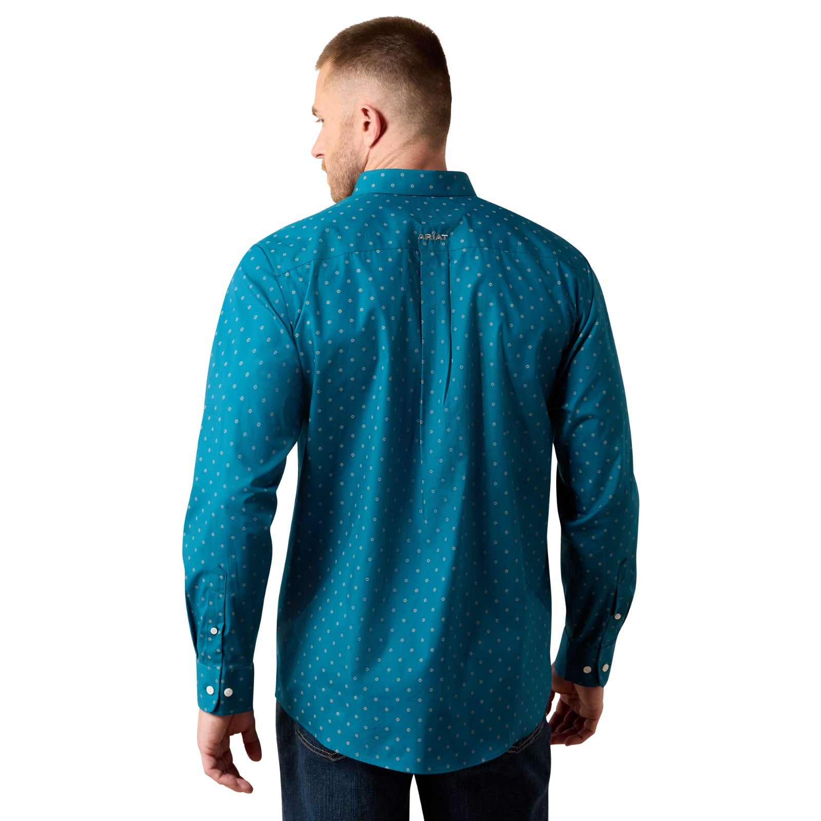 CAMISA ARIAT AZUL CON DISEÑO